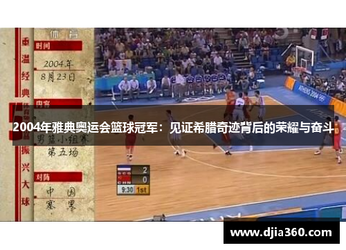 2004年雅典奥运会篮球冠军:见证希腊奇迹背后的荣耀与奋斗 2004年雅典奥运会篮球冠军:见证希腊奇迹背后的荣耀与奋斗